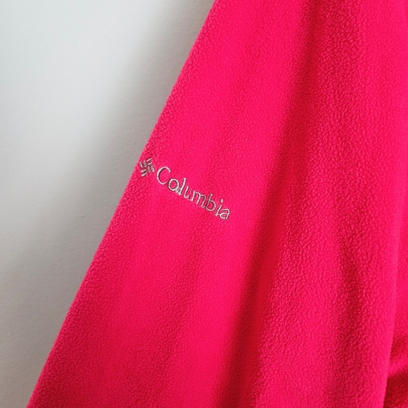 Like-New Columbia Women's Hot Pink Lightweight Fleece Half-Zip Jacket Size 2X - Picture 5 of 7